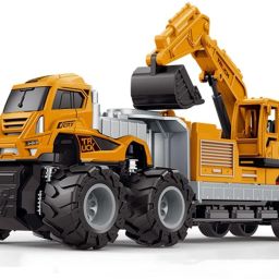 Durable Alloy Construction Bulldozer Toy | Friction-Powered 1:43 Scale Truck-3
