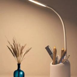 3 Colour Mode Rechargeable, LED Table Lamp with Pen Holden for Home Study Lamp-23