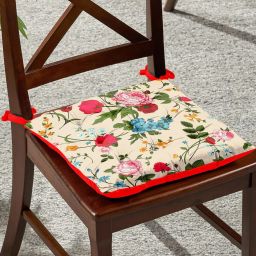 Chair Pad Cushion For Indoor/outdoor Cotton Floral Chair Pad Pack of 1-image-89