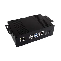 Waveshare Multi-functional All-in-one Mini-Computer Kit Designed for Raspberry Pi5 Module BOX-A PCIe to Gigabit Ethernet (NOT included), Aluminum Alloy Case, Options for Inside PCIe adapter board image 1