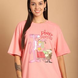 Metronaut Women Graphic Printed Round Neck Cotton Oversized T-shirt-image-108