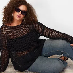 Trendyol Self -Design Long Sleeves Regular Top-image-16