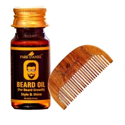 Park Daniel Set Of Beard Oil For Style Shine & Growth 35ml With Neem Comb image 1
