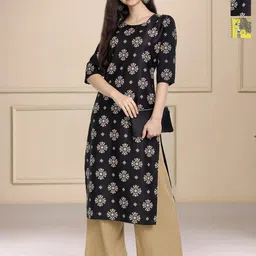 HERE&NOW Selection Of 3 Printed Straight Kurtas-image-66