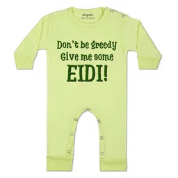 Arvesa Kids-Unisex Yellow Cotton Rompers-picture-2