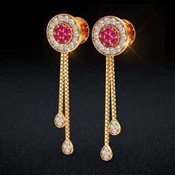Joyalukkas 22KT Yellow Gold Diamond Earrings-picture-44