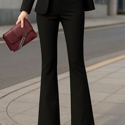 Next One Women Smart Flared High-Rise Trousers-picture-39