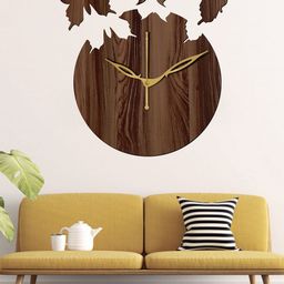 Freny Exim Brown Analogue Wood Wall Clock-image-67
