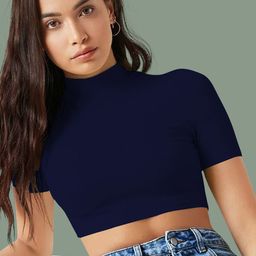 Dream Beauty Fashion Solid Fitted Crop Top-picture-33