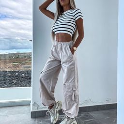StyleCast Women High-Rise Cargos Trousers-image-71