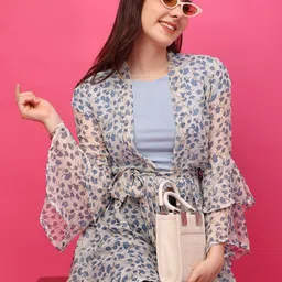 SCORPIUS Printed Longline Shrug-46