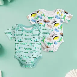 Kidbea Infants Pack Of 2 Pure Organic Cotton Onesie-picture-42