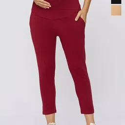 Evamomies Pack Of 3 High-Waist Pre & Post Maternity Leggings-image-29