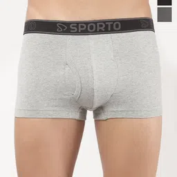 Sporto by Macho Pack Of 3 Combed Cotton Short Trunks-picture-14