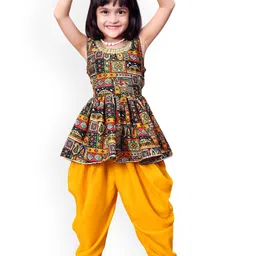 satyamfab Girls Ethnic Motifs Printed Kurti with Dhoti Pant-image-55