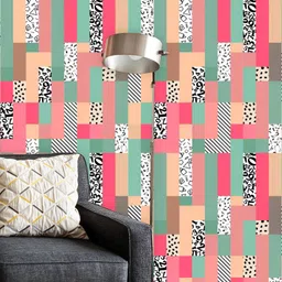 ArtzFolio Printed UV-Resistant Anti-Bacterial Abstract RectanglesPeel & Stick Wallpaper-image-50