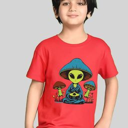 AUSK Boys Graphic Printed Drop-Shoulder Sleeves Cotton T-shirt-image-79
