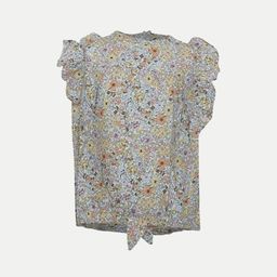 BAESD Floral Print Flutter Sleeve Cotton Top-20