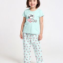 max Girls Graphic Printed Pure Cotton T-shirt & Pyjamas-picture-3
