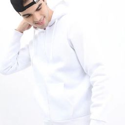 Mast & Harbour Men Cotton Solid Long Sleeves Hooded Sweatshirt-image-62