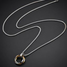 Designs & You Men Silver-Plated Stainless Steel Circular Pendant with Chain-picture-28