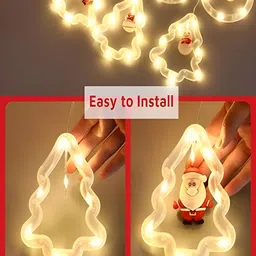 KAVYARA White Ring & Tree Shape String Light image 2