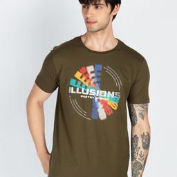 Status Quo Men Graphic Printed Round Neck Cotton T-shirt-image-59