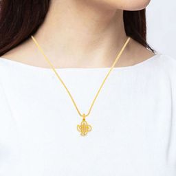 WHP JEWELLERS Odyssey22 KT Yellow Gold Pendant For Women.-image-4