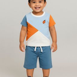JusCubs Boys Colourblocked T-shirt with Shorts-picture-47