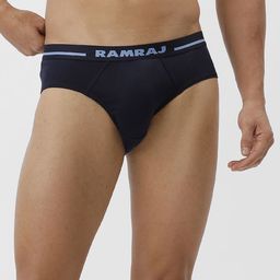 Ramraj Men Pack of 4 Solid 100% Soft Combed Fine Jersey Outer Elastic Plus Size Briefs image 5