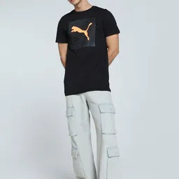 Puma Logo Graphic Printed Slim Fit Tee-image-8