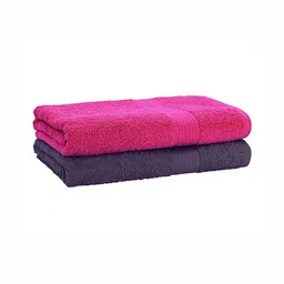 The Happy Pod 2 Piece Pink & Purple 500 GSM High Absorbent 100% Cotton Bath Towels-image-42