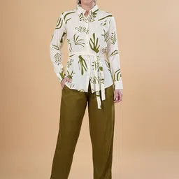 BAESD Printed Long Sleeves Pure Cotton Shirt With Trousers-image-23