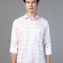 DON VINO Men Comfort Cutaway Collar Tartan Checked Cotton Slim Fit Casual Shirt-picture-41