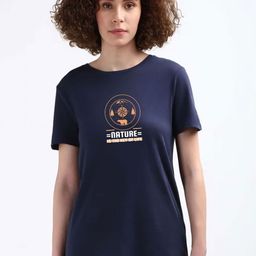 Moda Rapido Women Typography Printed Round Neck Cotton T-shirt-picture-34
