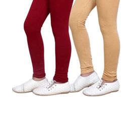 Tik Tok WEARS Girls Beige Churidar Length Leggings-picture-22