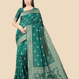 AMRUTKALA SAREES Woven Design Zari Silk Blend Saree-image-41
