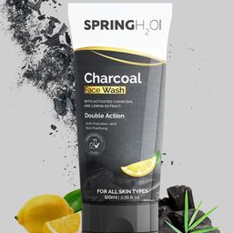 Spring H2O Set Of 2 Charcoal Face Wash For Deep Cleansing With Lemon Extract - 100 ml Each image 5