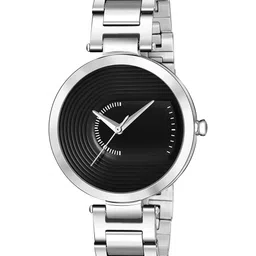 VIRAKTI Women Brass Dial & Stainless Steel Straps Analogue Watch F-44-BLACK-31-image-99