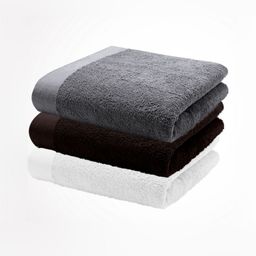HOME PLUS STUDIOS Grey & White 3 Cotton 650 GSM Bath Towel-43
