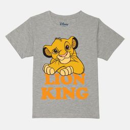 YK Disney Boys Lion King Printed Pure Cotton Applique T-shirt-image-83