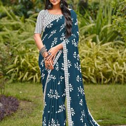 Pandadi Saree Ethnic Motifs Block Printed Saree-41