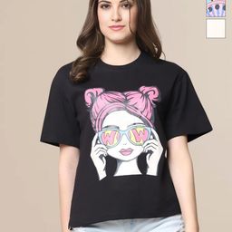 Mast & Harbour Women Pack Of 3 Graphic Printed Tshirt-image-25