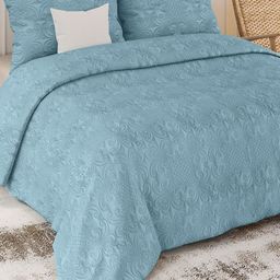 LABHAM Sensation Blue Quilted 300 GSM Double King Bed Cover-42