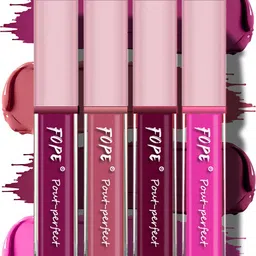 FOPE Pout Perfect Set Of 4 Long Lasting Matte Liquid Lipstick - 4ml Each 01-03-08-12-16