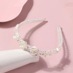 Ziory Girls Embellished Floral Design Hairband-26