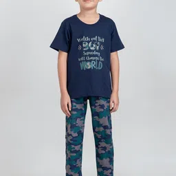 Taatoom Boys Printed Pure Cotton T-shirt With Trousers Clothing Set-picture-26