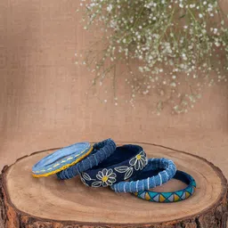 Taasha Craft Set Of 5 Thread Bangles-10