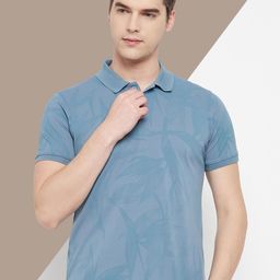 OGEN Men Printed Polo Collar Pockets T-shirt-image-88