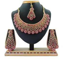 VATSALYA creation Pink Ethnic Jewellery Set-picture-38